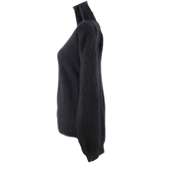 NWT DKNY $130 Ladies Modern Fit Soft Cashmere Blend Black Sweater - Picture 7 of 8